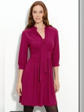 Trina Turk Seabird Jersey Dress Raspberry Pink Size 8
